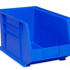 BIN, STORAGE, STACKABLE, POLYPROPYLENE, BLUE, 18 X 11 X 10 INCHES, MANUFACTURER: ULINE,