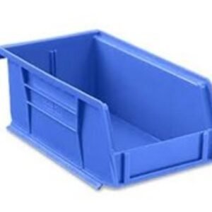 BIN, STORAGE, STACKABLE, POLYPROPYLENE, BLUE, 9.5 X 6 X 5 INCHES, MANUFACTURER: ULINE,