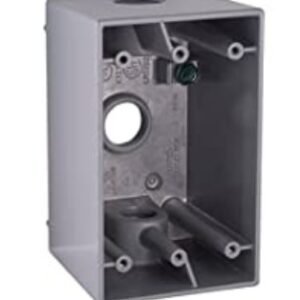 JUNCTION BOX, ELECTRICAL, ALUMINUM, 4.5 X 2.75 INCHES
