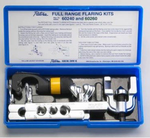 CUTTER AND FLARING TOOL KIT, TUBE, 3/16 TO 3/4 INCHES