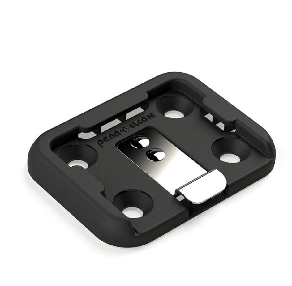 PLATE, CASTER, SWIVEL, W/ INTEGRATED ADJUSTER FOOT, BLACK, 90 X 70 MM