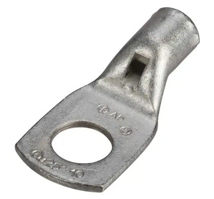 LUG, TERMINAL, ROUND TYPE, COPPER, ONE-HOLE,