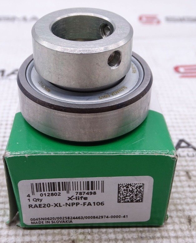 BEARING, BALL, RADIAL INSERT, w/ECCENTRIC LOCKING COLLAR, STEEL,