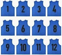 JERSEY, PINNIES, MEN?S, BASEBALL, POLYESTER MESH, NUMBERED, 13-24, BLUE, X-LARGE,
