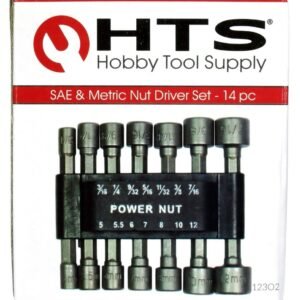 NUTDRIVER SET, HEX, CHROME VANADIUM STEEL, SAE & METRIC,