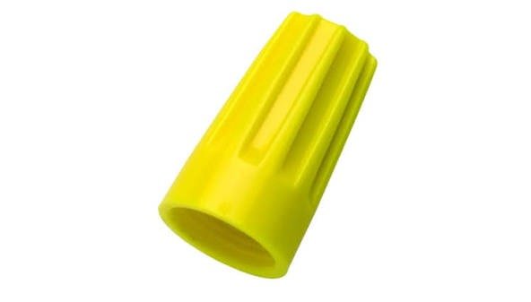 CONNECTOR, TWIST ON SPLICE, STRAIGHT, YELLOW, 18-12 AWG