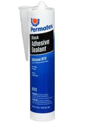 ADHESIVE,SEALANT,SILICONE,BLACK,