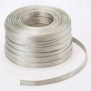 STRIP, ELECTRICAL GROUNDING, BRAID, w/ EYELETS, CONNECTOR, 1/2 INCH X 25 FEET
