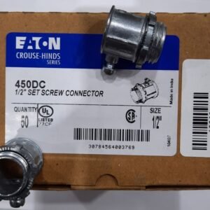 BOX CONNECTOR, ELECTRICAL, ZINC DIE CAST, 1/2 INCH, CROUSE-HINDS,