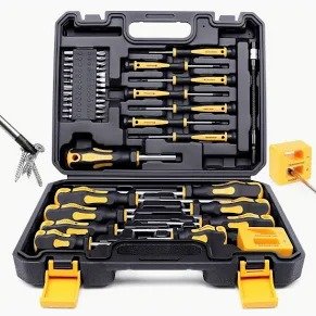 SCREWDRIVER SET, FLAT, MAGNETIC,