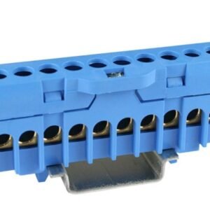 BUS, CONDUCTOR, (BUS BAR), TERMINAL STRIP, BLUE, 12 POLES,