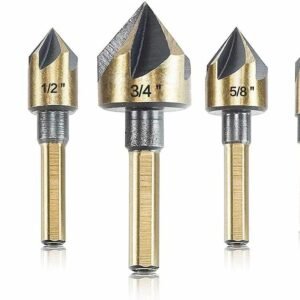 COUNTERSINK SET, DRILL, (BIT), HIGH SPEED STEEL, 5 PIECES