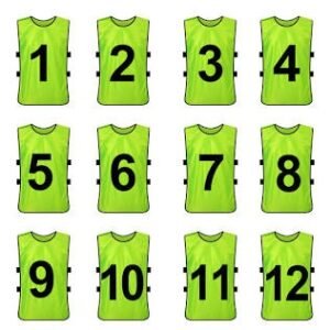 VEST, TRAINING, NUMBERED, POLYESTER, GREEN, LARGE