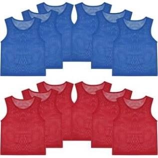 VEST, TRAINING, NUMBERED, POLYESTER, DARK BLUE, LARGE