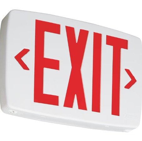 FIXTURE, LIGHT, EMERGENCY EXIT, LED, RED, 120-277V