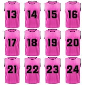 JERSEY, PINNIES, MEN?S, BASEBALL, POLYESTER MESH, NUMBERED, PINK, LARGE
