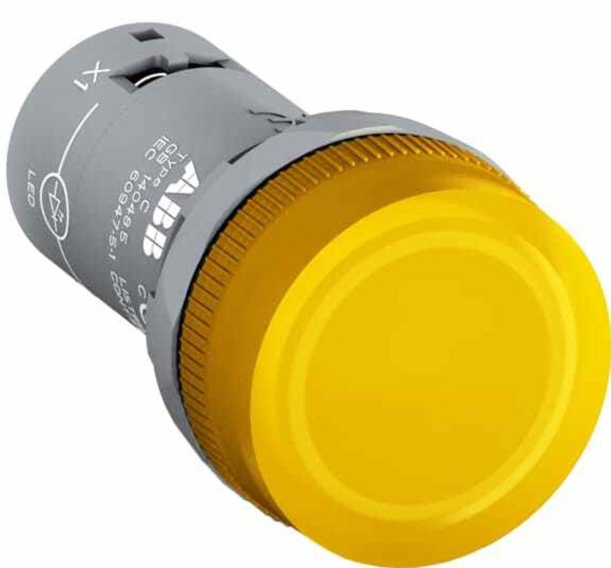 LIGHT, INDICATOR, PILOT, LED, YELLOW, 230VAC