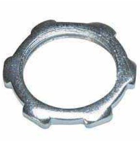 LOCKNUT, ELECTRICAL CONDUIT, SEALING, STEEL, 2 INCHES