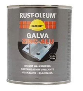 PAINT, ENAMEL, BRIGHT GALVANIZING, SILVERY, 1 KG