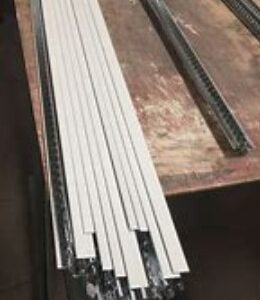 WALL ANGLE / GRID, CEILING, TEE, GALVANIZED STEEL, WHITE, 12 FEET