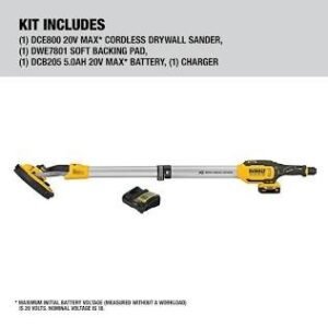 SANDER KIT, DRYWALL, CORDLESS, 20V, 700/1200RPM