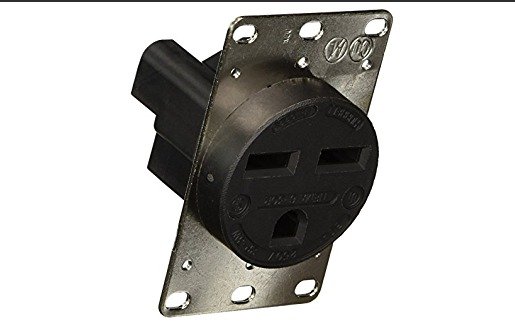 CONNECTOR, RECEPTACLE, ELECTRICAL, 2 POLE, 1 GANG, 250V, 30A