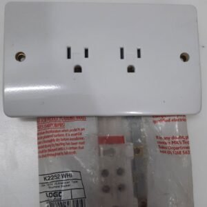 SOCKET, PLUG-IN ELECTRONIC COMPONENT, OUTLET, SHUTTERED, 2 GANG, 15A