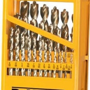 DRILL SET, TWIST, (BIT), PILOT POINT, STEEL, 29 PIECES