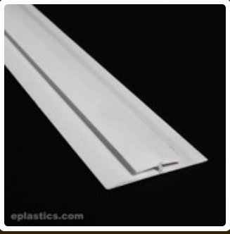 DIVISION BAR, WALL LINER PANEL, FRP, WHITE, 120 INCH