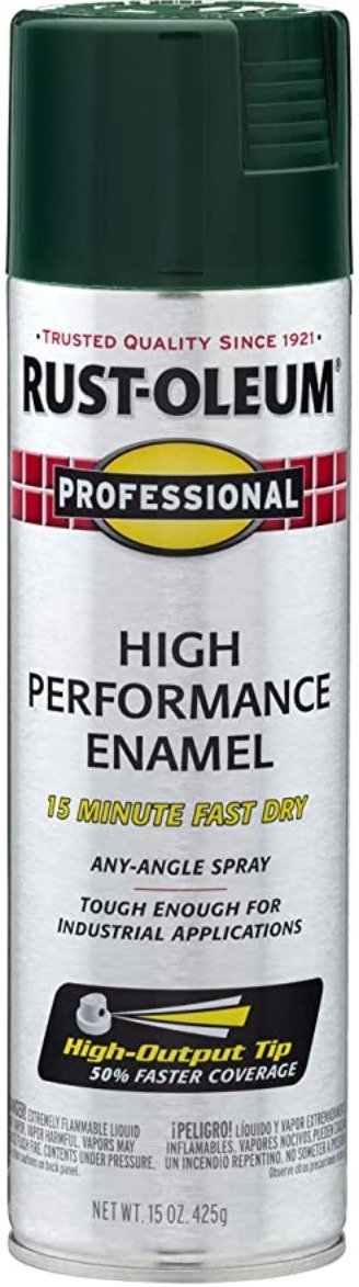 PAINT, ENAMEL, GLOSS, SPRAY, HUNTER GREEN, 15 OZ