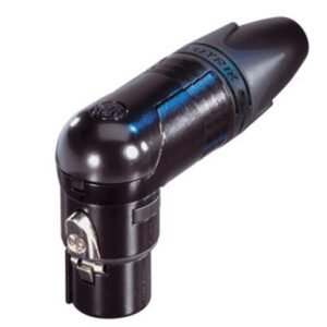 CONNECTOR, PLUG, ELECTRICAL, RIGHT ANGLE, XLR, FEMALE, 3-POLE, 14 AWG, 50V, 16A, 3.5 TO 8 MM