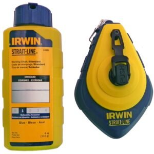 CHALK LINE AND REEL, w/ BLUE CHALK, 100 FEET