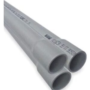CONDUIT, PIPE, w/ BELL END, PVC, SCH-80, 2 INCHES X 10 FEET
