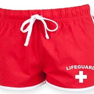 TROUSER, SHORT, LIFEGUARD, RED, SMALL, MANUFACTURER: ELIFEGUARD
