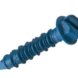 SCREW, CONCRETE, HEX WASHER SLOTTED, STEEL, BLUE CLIMASEAL, 1-1/4 X 1/4 INCHES
