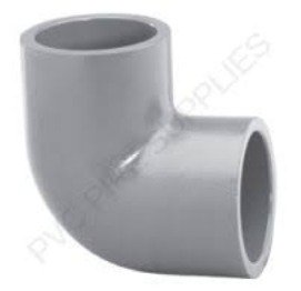 ELBOW, PIPE, 90 DEGREE, SCH 80, SOCKET, CPVC, GRAY, 2 INCHES