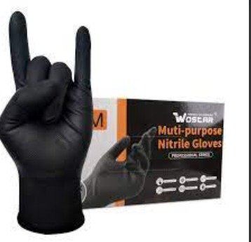 GLOVES, DISPOSABLE, DIAMOND, POWDER FREE, NITRILE, 8 MIL, LARGE