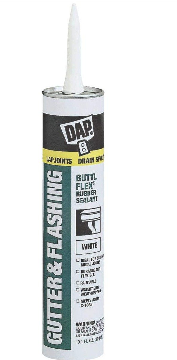 SEALING COMPOUND, GUTTER & SEAM, WHITE, 10 OZ