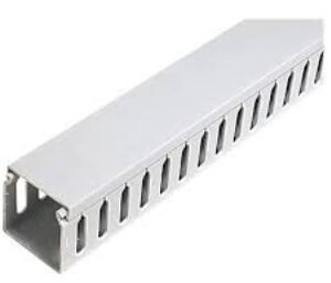 RACEWAY, NONMETALLIC, OPEN SLOT WIRING CABLE, DUCT W/COVER, PVC, 2 X 2 INCHES X 6 FEET