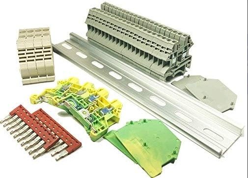 TERMINAL JUNCTION BLOCK, SECTIONAL, RAILMOUNT, 12 AWG, 600V, 20A