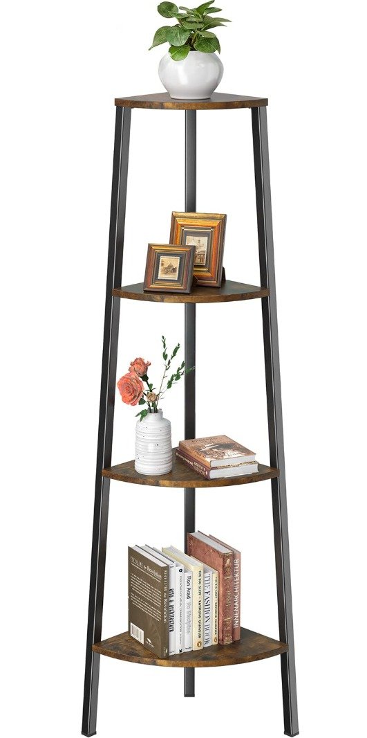 SHELF, STORAGE, (CORNER STAND), TAN