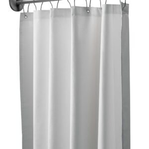 CURTAIN, SHOWER, VINYL FILM, PLASTIC, WHITE, 36 X 72 INCHES