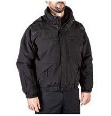 JACKET, COLD WEATHER, 5-IN-1, POLYESTER/NYLON, BLACK, MEDIUM