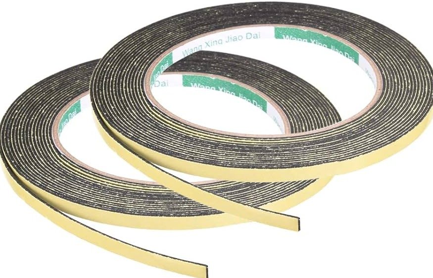 WEATHER STRIP, SELF-ADHESIVE, ETHYLENE VINYL ACETATE, 3 X 8 MM, 4 METERS