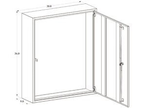 ENCLOSURE, HIGH SECURITY, 42H X 29W X 9.5D INCHES