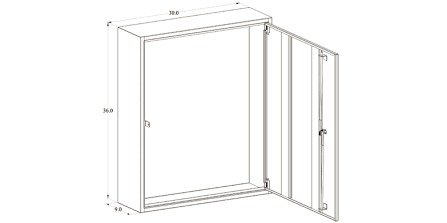 ENCLOSURE, HIGH SECURITY, 42H X 29W X 9.5D INCHES
