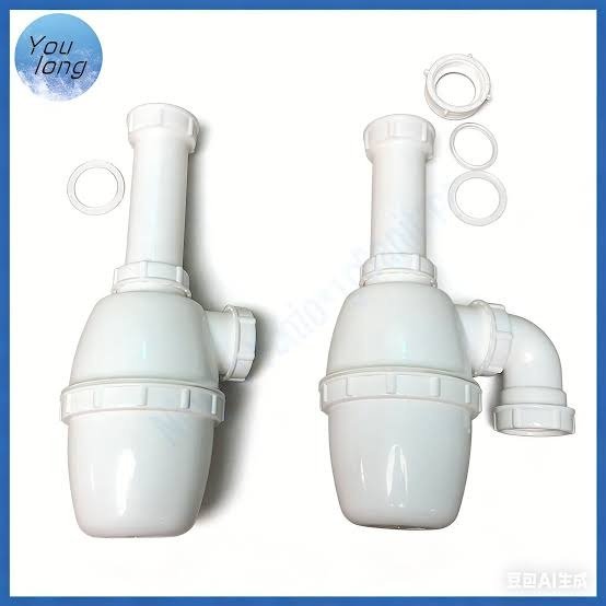 TRAP, BOTTLE, ADJUSTABLE INLET, WHITE