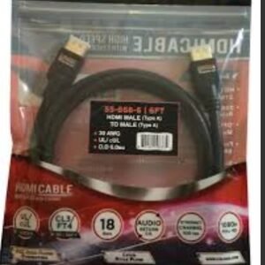 CABLE, HDMI ULTRA HD, HIGH SPEED w/ETHERNET, MALE TO MALE