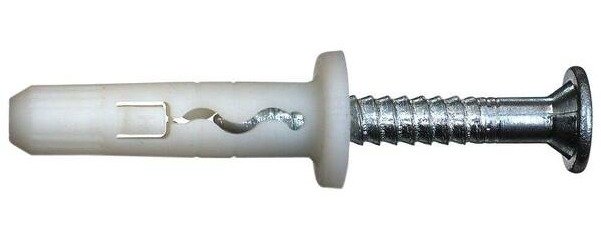 ANCHOR, w/ SCREW, POLYPROPYLENE PLASTIC, STEEL