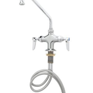 FAUCET, SINK, DOUBLE PANTRY, SINGLE HOLE, BRASS, 12 INCHES